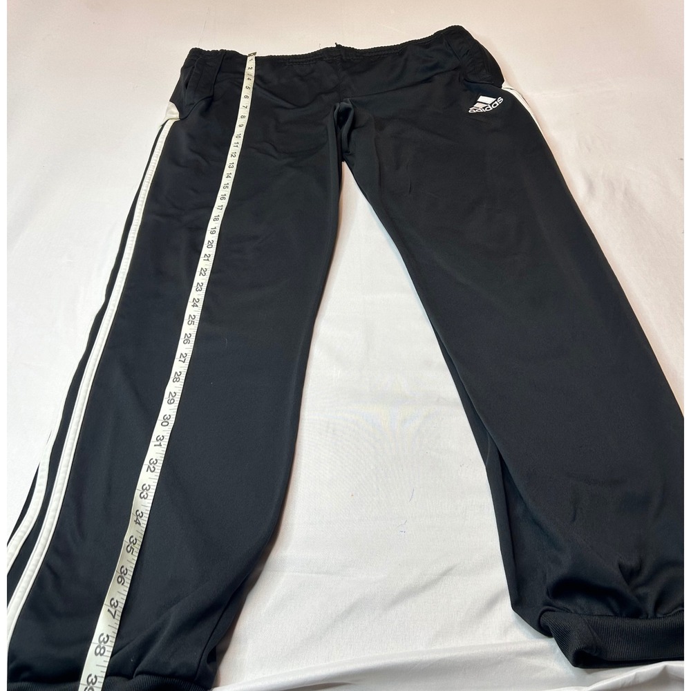 Adidas ClimaWarm Track Pants Mens XL Black White Stripes Joggers Athletic XL/TG